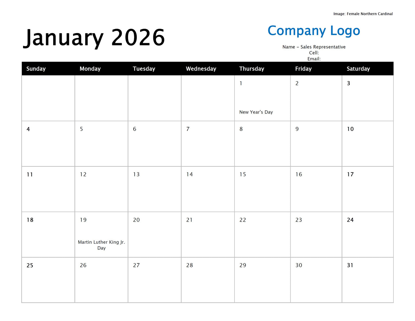 Promotional/Gift Calendars for Businesses